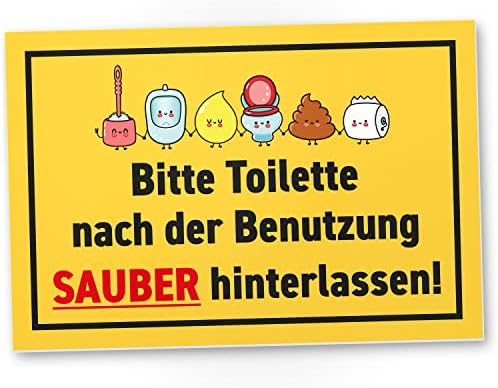 DankeDir! Toilette Sauber Verlassen 30 x 20 cm Schild lustig