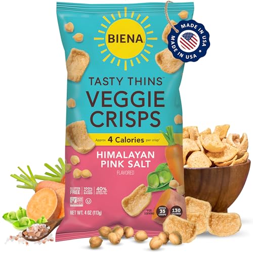Tasty Thins™ Veggie Crisps, Himalayan Pink Salt, 4 oz (113 g), BIENA