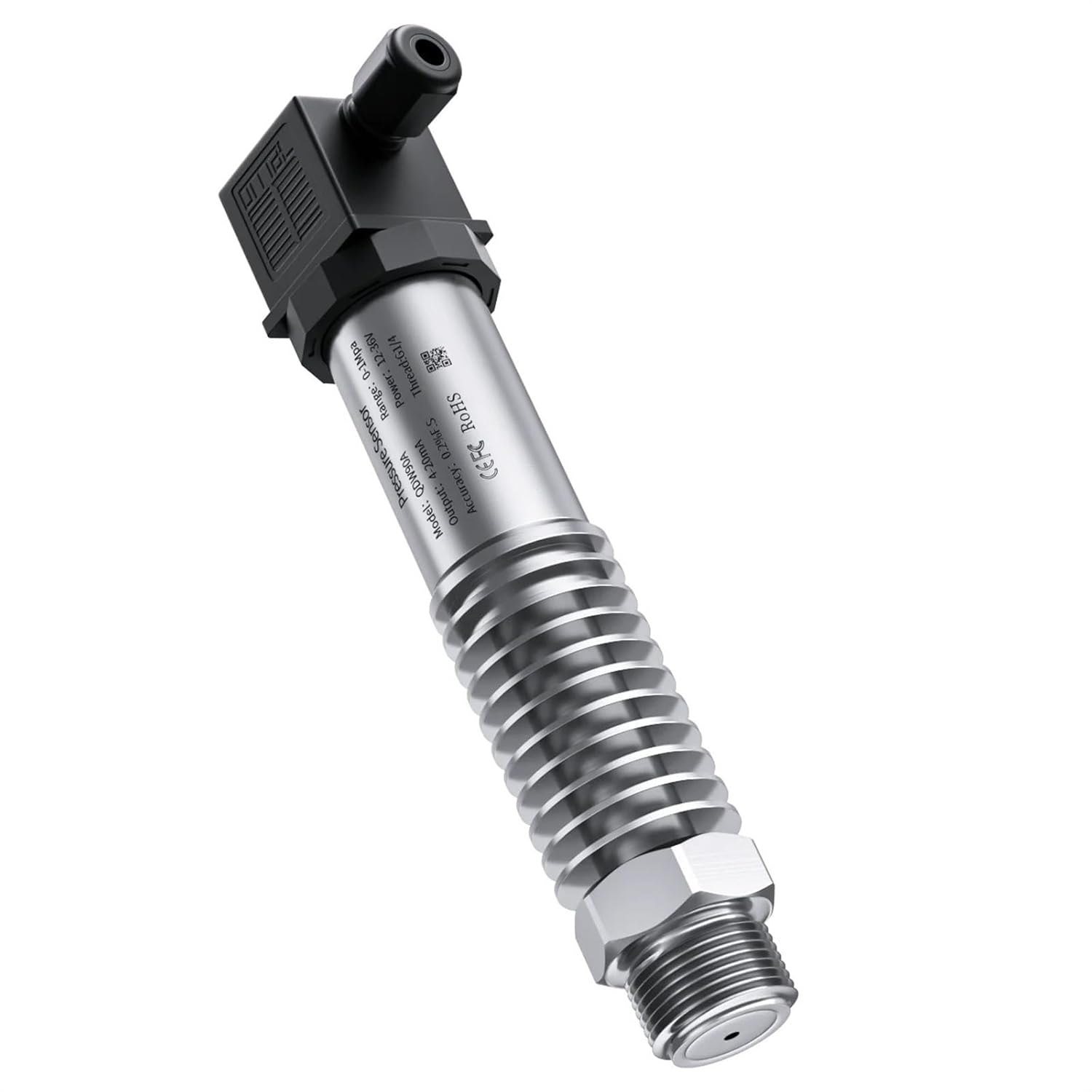 0-1.6Mpa 0-2.5Mpa High Temperature Pressure Transmitter 0-200℃ 0-350℃ Pressure Sensor M20*1.5 Pressure Transducer Transmitter(QDW50A-LCD,Output 0-5V)
