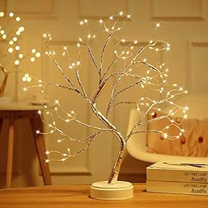 Zhangpu LED Bonsai Tree Lights, 108 LED Light Tree Table Bonsai Tree Blossom Light, Small Tree Lighting Night Light Indoor Decoration Touch Switch Adjustable Branches USB/Battery Operated