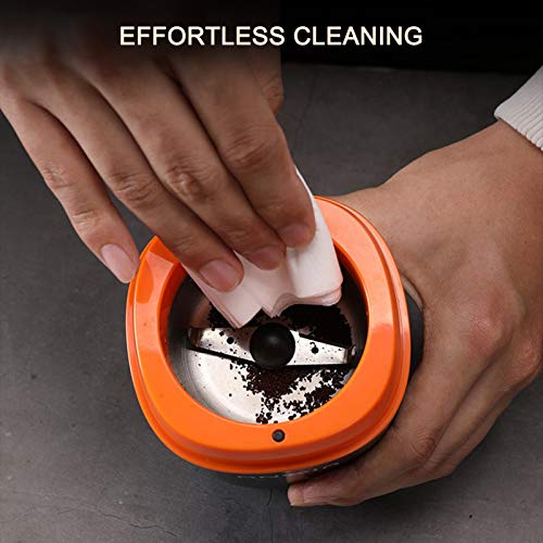 DECDEAL Moedor de café, moinho de rebarba ajustável de aço inoxidável ， Moedor de feijão 150W Moedor