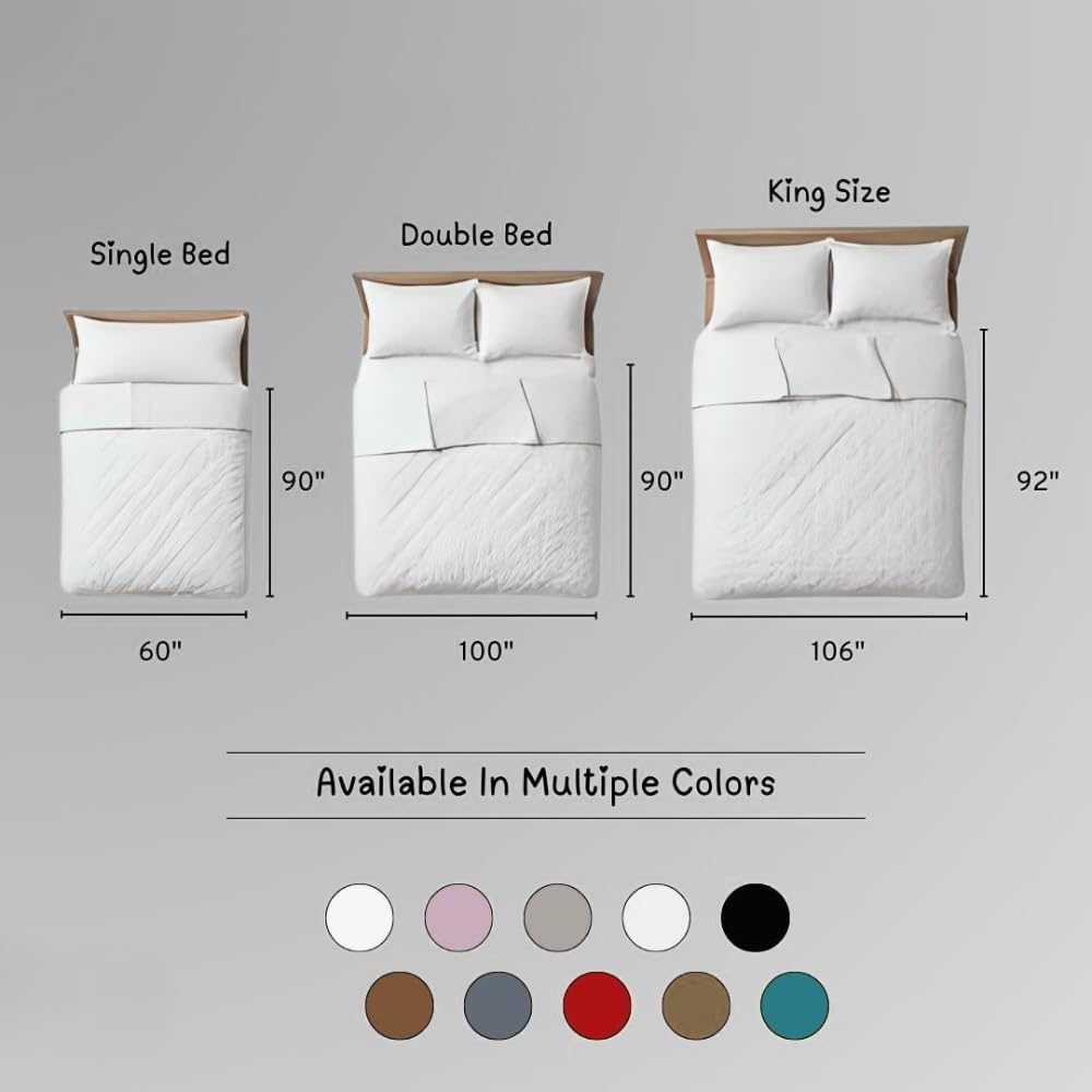 EDMUND - Winter Blanket 400 GSM Microfiber Duvet Reversible Comforter for Single Bed (60"x90") Comforter (90" x 60") Inches - 400 GSM Comforter | Black & Ash Grey 3
