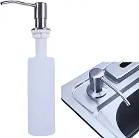 Dispenser de Detergente Sabão Líquido Embutir 350ml para Pia e Bancada Aço Inox ABS PEAD Dosador Bomba Suave Dosagem Precisa Anticorrosão Reabastecível Instalação Fácil Cozinha Organizada