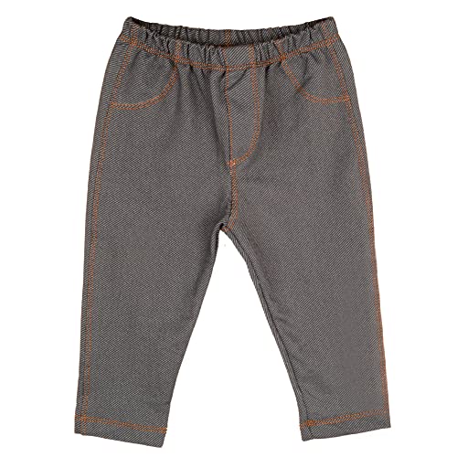 Kit Calça Bebe Mijao Jeans Fake 3 Unidades Algodao Premium Menino Menina Toque Nuvem (6M (3-6 meses)