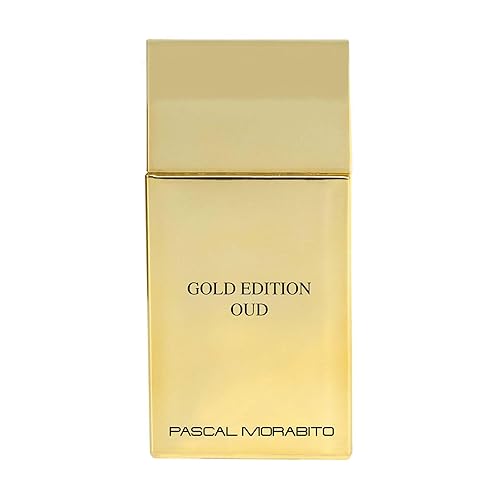 Pascal Morabito - Gold Edition Oud- Eau de Parfum de 3.4 onzas - Fragancia para hombres - Aroma de ámbar oriental - Spray de colonia con ámbar,