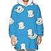 Produktbild Ouduo Kapuzenpullover Decke, Netter Tierdruck Übergroße Sherpa Hoodie Weiche Warme Riesen Sweatshirt Blanket Fronttasche Plüsch Pullover Decke mit Kapuze (One Size,Otter)