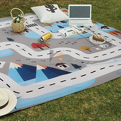 Children's Traffic and Parking Map Car Playmat, Waterproof Educational Road Traffic Play Mat Carpet, Extra Large Thicken Children Learning Carpet Game Play Mat for Bedroom Play Room 6 51XeI W2CdL. AC