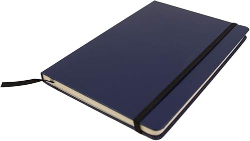Miniatura 3 de JAM Papel - anotadores de tapa dura revestido con cierre de banda elástica, Azul L