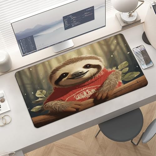 Alfombrilla de escritorio grande con diseño Cartoon Sloth miniatura 6
