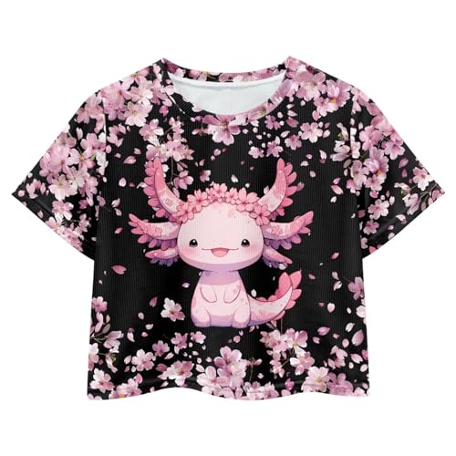 Image of 4th of July Shirt for Girls 7-8 Years US Flag Crop Tops Kids Outfit Independent Day Graphic Tee-