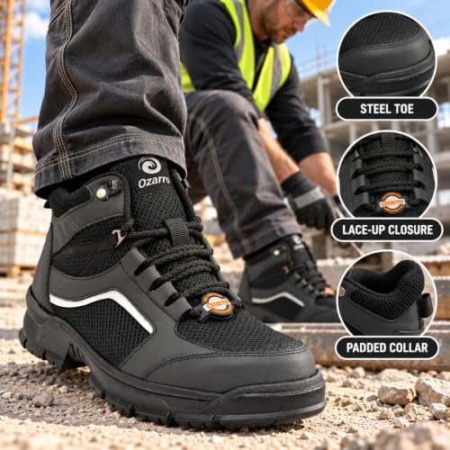Image of Ozarro Men's High-Ankle Utility Work Shoes