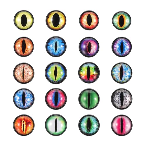 Yeux ronds en verre 10mm PATIKIL pour animaux en crochet et poupées