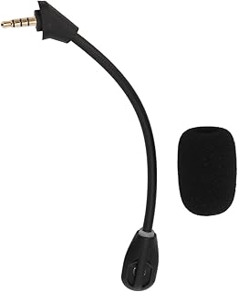 Detachable Gaming Headset Mic with Noise Cancelling Feature, Clear Sound Pickup, and Oxygen Free Copper Core for Streaming