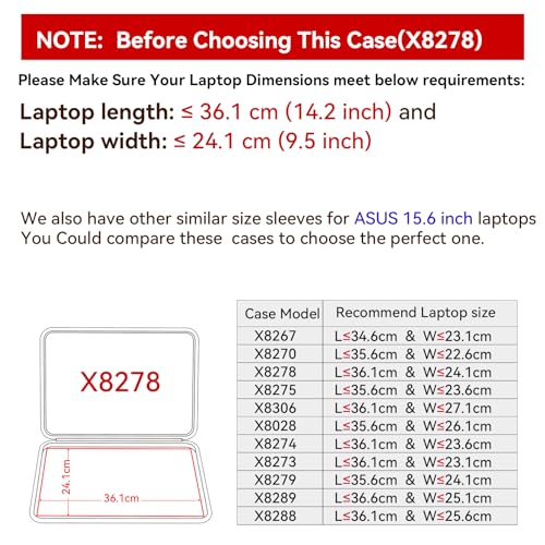 Image of Smatree Hard EVA Protective Sleeve Case Compatible for 15.6 inch ASUS Chromebook Flip CM5 (CM5500) Laptop Waterproof Sleeve (X8278)