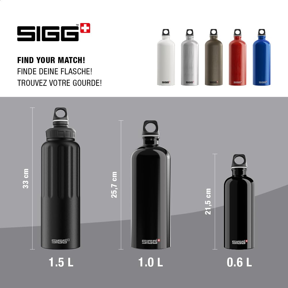 Amazon.co.jp: Sigg Traveller Water Bottle (Black, 1.0-Litre