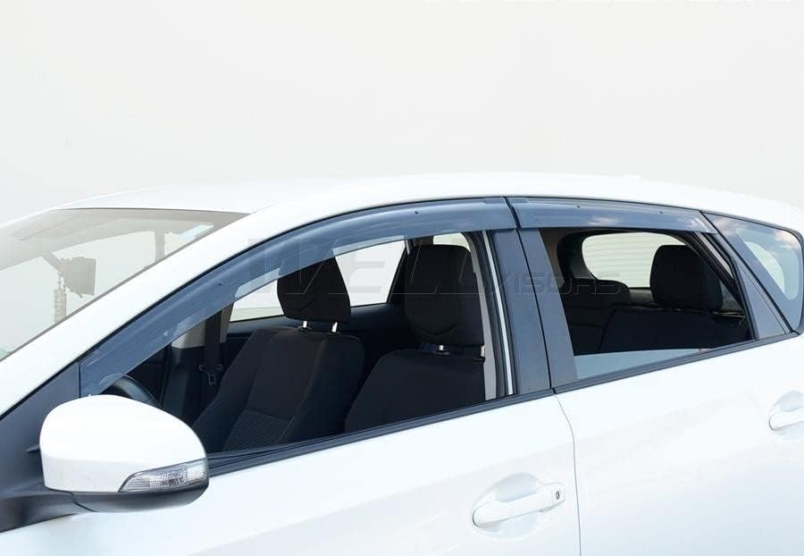 WellVisors Window Visors Wind Deflectors Compatible with Toyota 2016-2017 Corolla iM/Scion iM Premium Series Rain Guards 3-847SC005