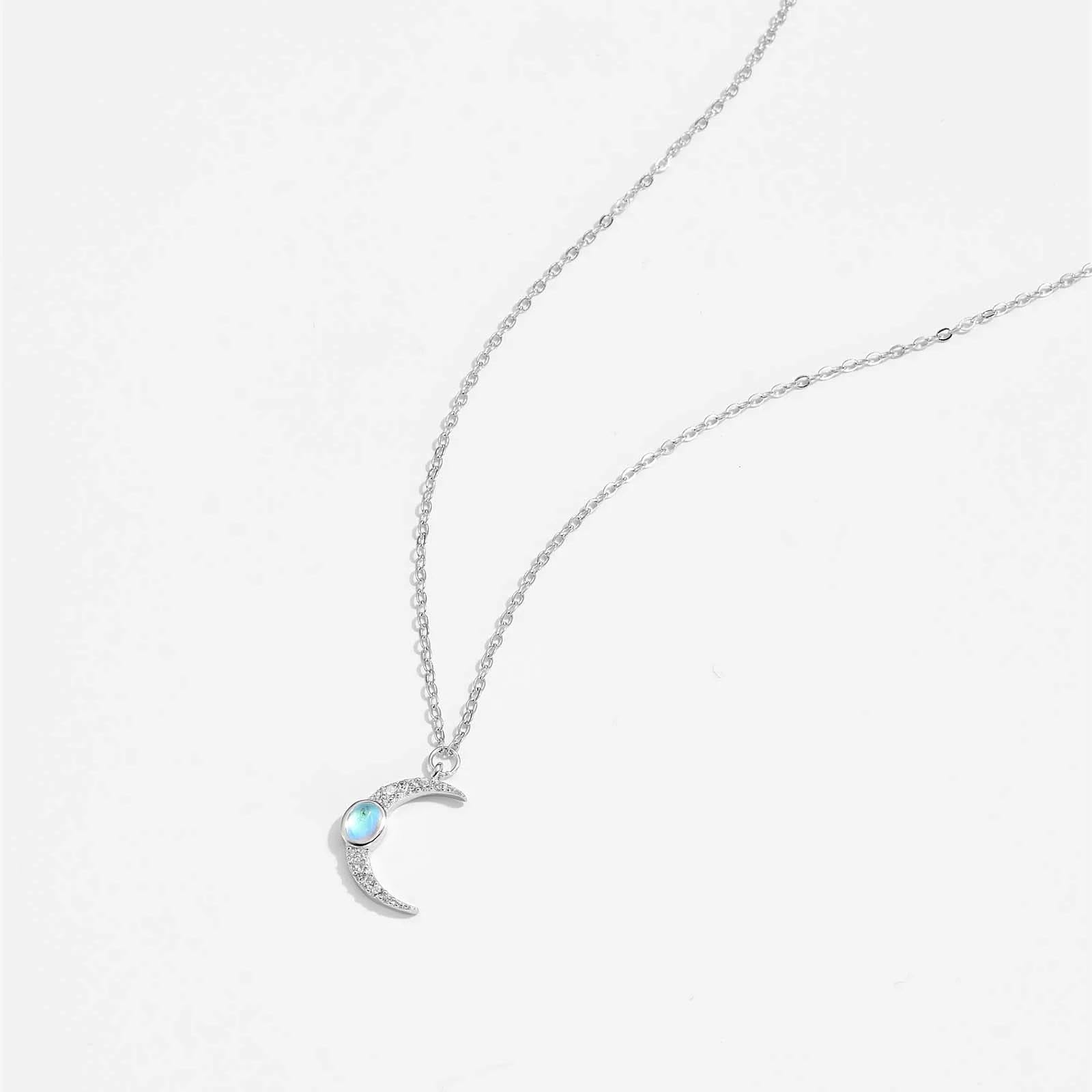 Halskette Ketten Schmuck Herren Frauen Anhänger Necklacemond Opale Anhänger Lange Kette Halskette Hochzeit