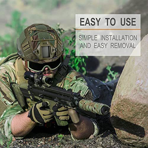 Actionunion Tactical Airsoft Paintball Fast Helmet With Cover Pj Type Adjustable Protective Nvg Mount Formulticam Military Sports Hunting Shooting (Od-Wl) #TOP2