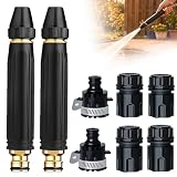 2PCS Home High Pressure Car Wash Water Gun, High Pressure Hose Nozzle with Adjustable Three Spray Modes for Car...