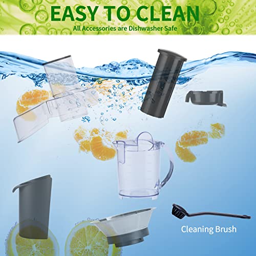 Centrifugal Juicer Machine - Lcd Monitor 1100W Juice Maker Extractor, 5-Speed Juice Processor Fruit And Vegetable, 3" Feed Chute Stainless Steel Power Juicer, Easy Clean, Bpa Free (Silver) #TOP5