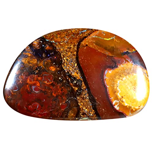 Opale Boulder d'Australie 10.35 ct, une gemme poire rare pour haute joaillerie