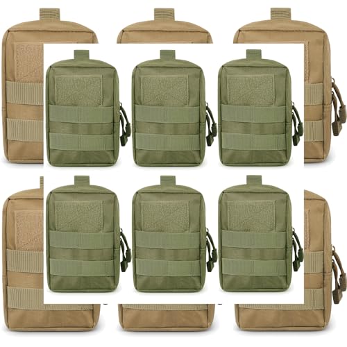 Image of 6-Pack Molle Pouch Tactical Molle Pouches Compact Utility EDC Waist Bag Pack