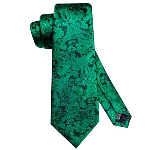Image of Hi-Tie Mens 70inches Tie Set Extra Long Necktie for Men Cufflinks Handkerchief Big Tall Men Business Wedding