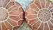 ARTOUARZAZATE Set of 2 Amazing Moroccan Leather Pouf. Leather Pouf Cover, Genuine Goatskin Leather - Bohemian Living Room Decor - Cover ONLY - Stuffing is NOT Included