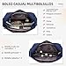 Imagen de DEEVORCA Casual Bolso De Hombro Mujer Moda Bolsos Cruzados Nylon Ligero Impermeable Bolsas De Mensajero Trabajar Fiesta Viajar Simple Bolso Satchel Múltiples Bolsillos Azul