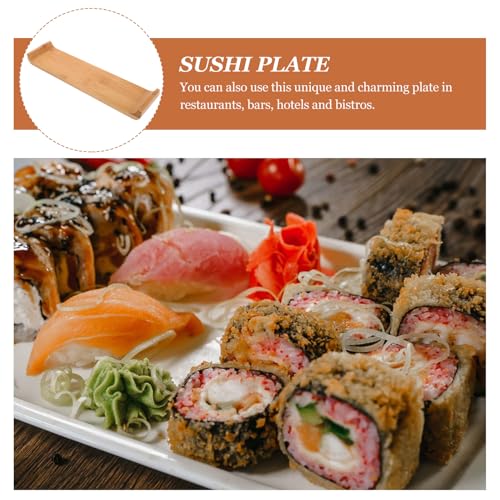 Tabla para sushi de bambú estilo japonés rústico miniatura 5