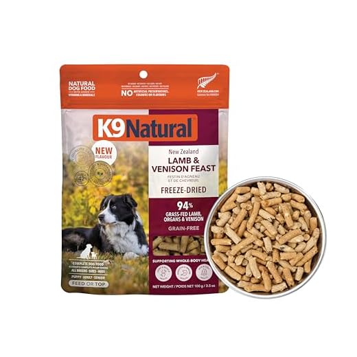 K9 Natural Lamb and Venison Freeze Dried Dog Food, High-Meat and Natural Complete Meal or Meal Toppers for Dogs, Grass-Fed Lamb and Venison from New Zealand, Grain-Free, GMO-Free, 3.5 Ounces