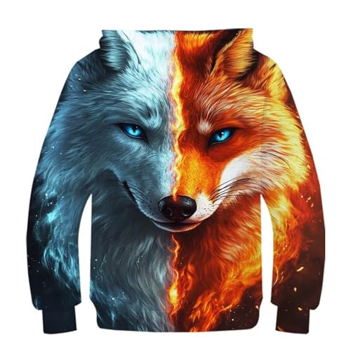 Pull chaud à capuche Fire & Ice Wolf avec poches et isolation thermique enfant - 2