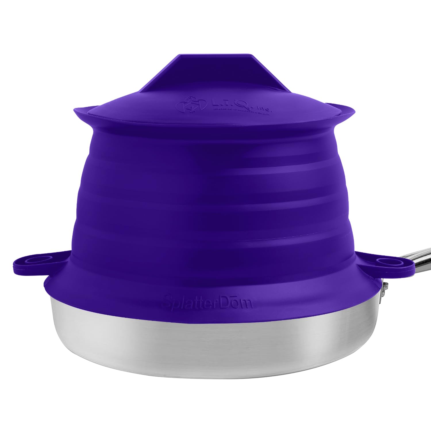 L.I.Q - Protector de salpicaduras de silicona, se adapta a ollas de 8 y 10 pulgadas (20 y 25 centímetros), apto para microondas y duradero, incluye tapa de 8 pulgadas, protector contra salpicaduras de