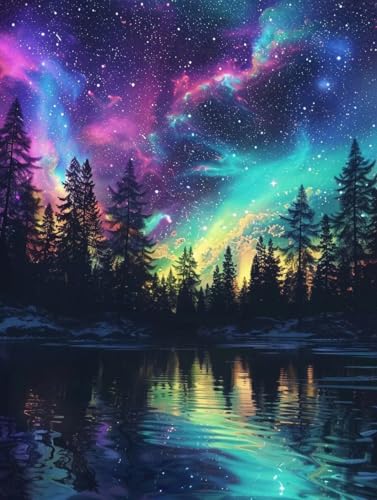 Peinture Numero Adulte Aurore anti-stress : Réussir une Grande Toile sans Savoir Dessiner