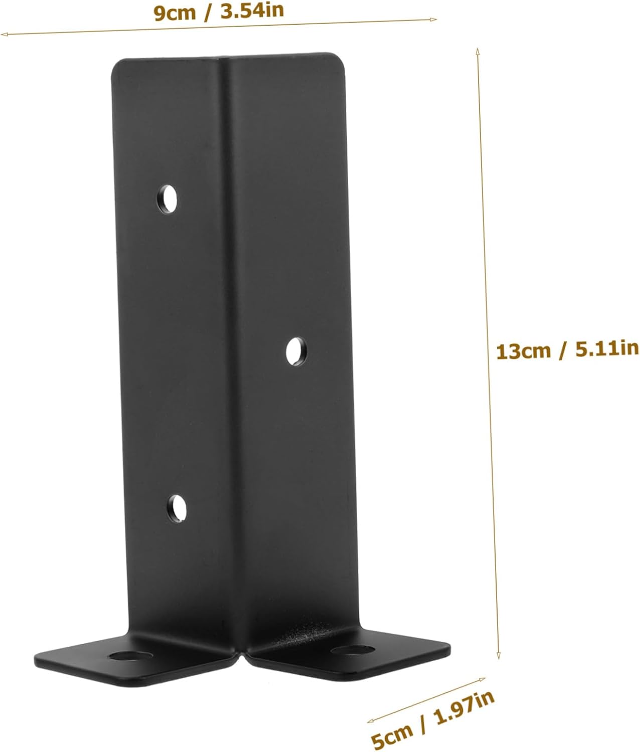 GANAZONO Outdoor Mailbox Post Brackets 1 Set of Mailbox Post Protectors for Porch Railing Support