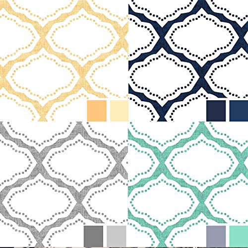 Driftaway Geo Trellis Room Darkening Thermal Insulated Grommet Unlined Window Curtain Drapes Pair For Living Room Bedroom Set Of 2 Panels Each 52 Inch By 96 Inch Gray #TOP7