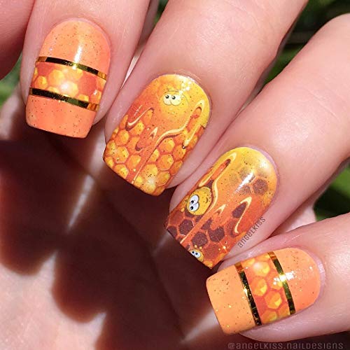 Whats Up Nails - P024 All About The Beez Water Decals Sliders for Nail Art Design