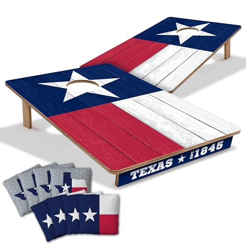 YouTheFan State of Texas 2’ x 3’ Wood Cornhole Game with Logo Bags