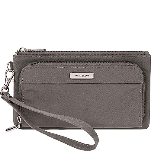 Travelon Rfid Blocking Phone Clutch Wallet, Smoke, 8.25 X 4.5 X 1 #TOP29