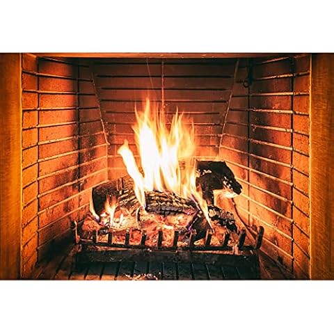 Aoihrraan Vintage Fireplace Photography Backdrop Cover
