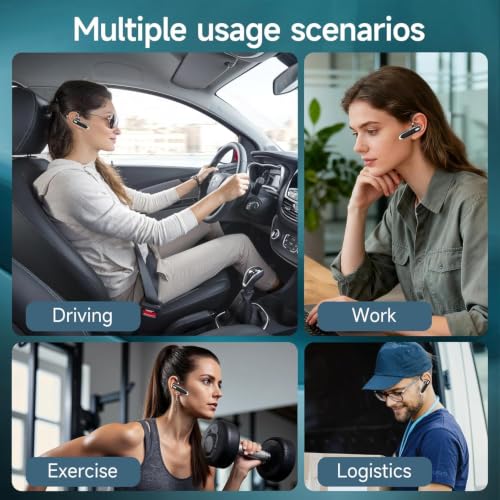 Wireless Single Ear Bluetooth V6.1 Headset, Business Earpiece with Mic - image 9