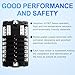 12 Way Blade Fuse Block with Negative Bus 12 Circuit Fuse Box Holder Dustproof Cover 100A Fuse Panel Waterproof Cover for Automotive Cars Marine Boats RVs Trailers Truck