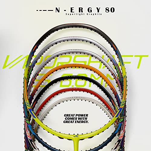 HUNDRED N-ERGY 80 Carbon Fibre Unstrung Badminton Racket with Full Racket Cover for Intermediate Players 6 51XeND0hW4L