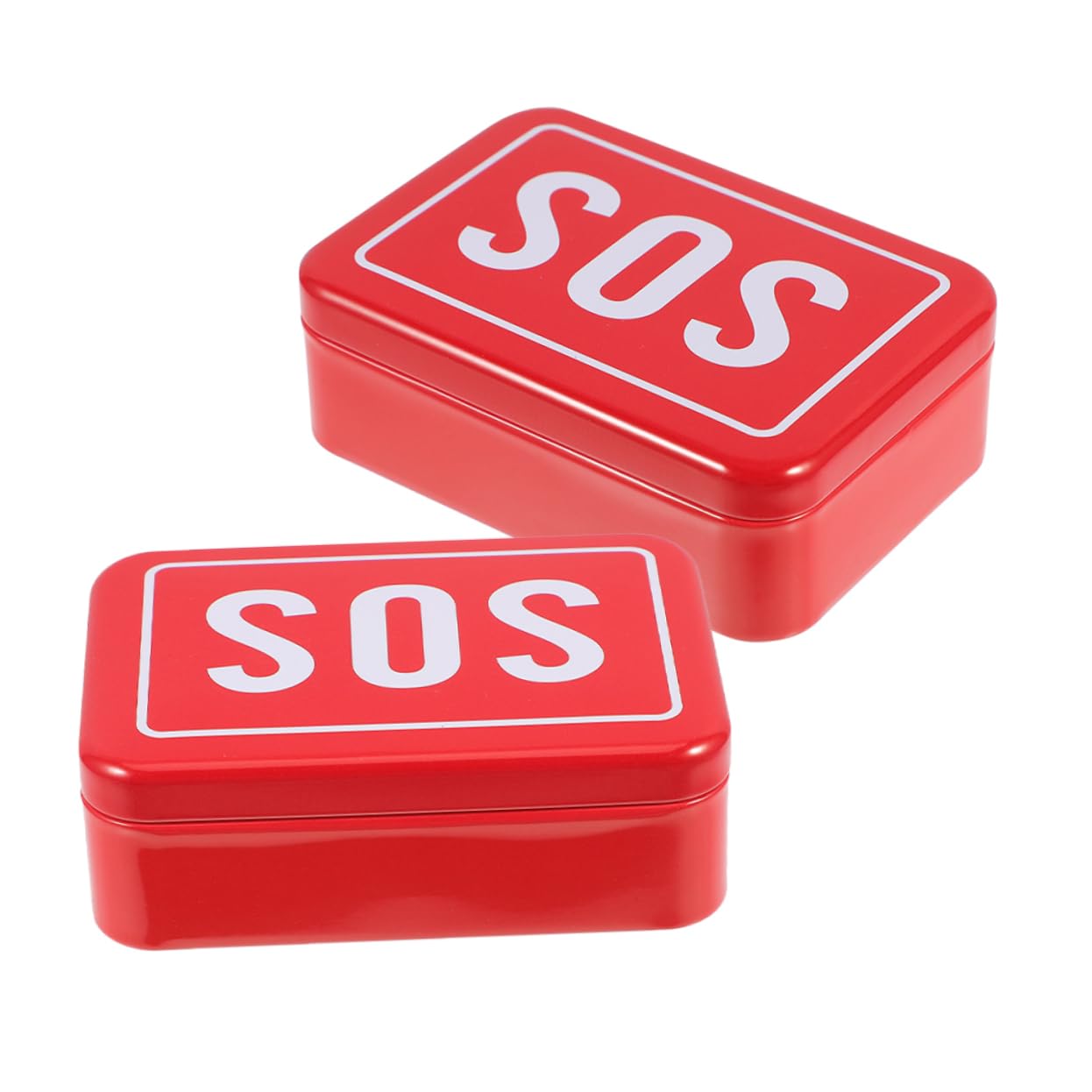 HONMEET 2Pcs Durable Metal Survival Box Emergency Organizer for Medical Storage Compact Kit for Camping Hiking Travel Efficient and Adaptable Tool for Outdoor Needs