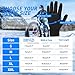 Myzopodic Winter Gloves, Thermal Touch Screen Windproof Gloves, All-Day Warmth, Windproof Waterproof for Running Cycling Driving Hiking for Men Women (L)