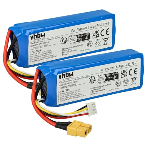 vhbw 2x batteria compatibile con Walkera Runner 250 drone quadricottero...