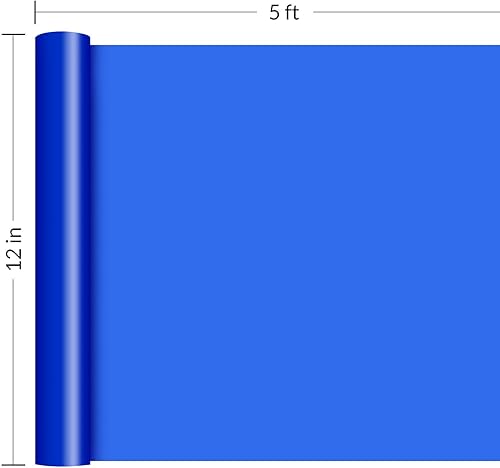 Vista 170 de HTV - Rollos de vinilo de transferencia de calor negro de 12 pulgadas por 8 pies, rollo en rollo para planchar en camisetas, fácil de cortar