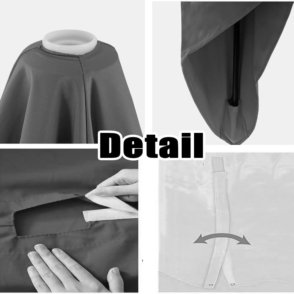 Square Cantilever Umbrella Canopy 10ft Patio Umbrella Replacement Canopy Offset Umbrella Replacement Top Cover 8 Ribs Outdoor Market Umbrella Top Canvas(Grey,(9.8x9.8ft) 300x300cm)