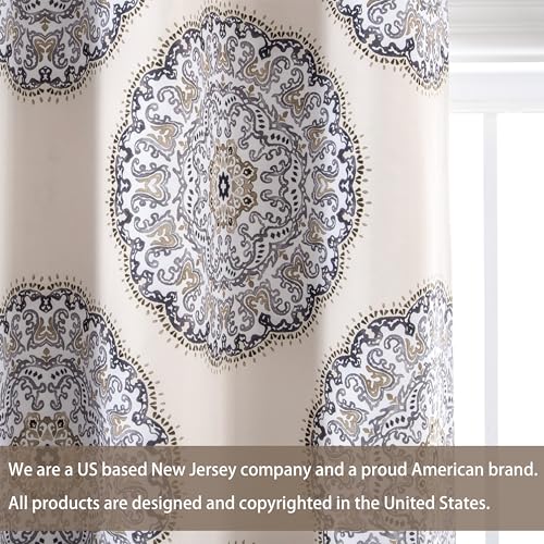 Driftaway 817684023313 Emma Medallion Pattern Lined Thermal Insulated Energy Saving Window Curtain Valance thumb #5