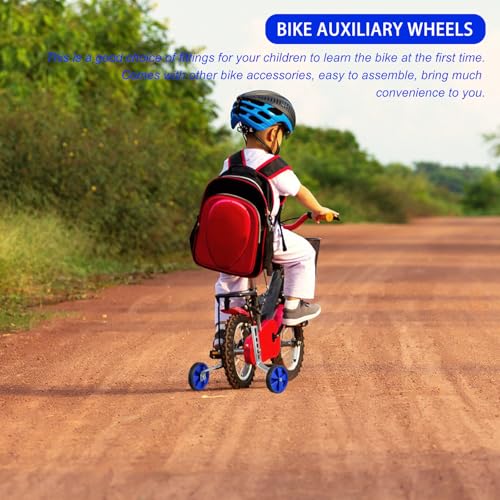 Ruedas de Entrenamiento para Bicicleta y Juego de Ruedas Auxiliares de Equilibrio, Estabilizadores Universales Azules de 12 a 20 pulgadas para Bicicletas, Soporte Robusto para Ciclismo para Niños y Aprendizaje de la Marcha miniatura 4
